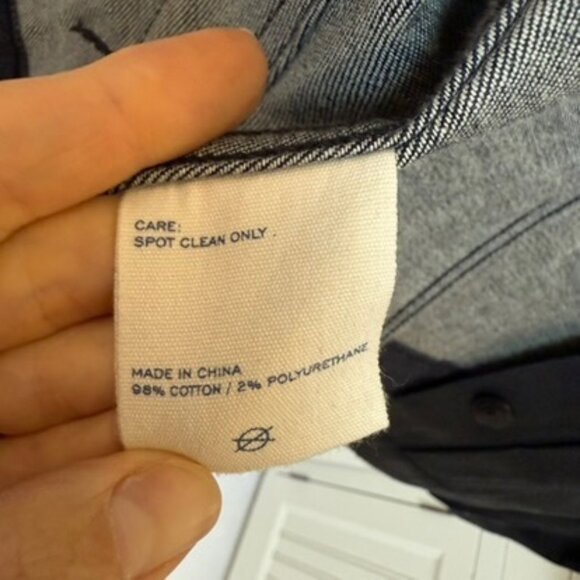 Marc by Marc Jacobs Black Waxed Denim Studded Jacket Women’s XS - Picture 5 of 7